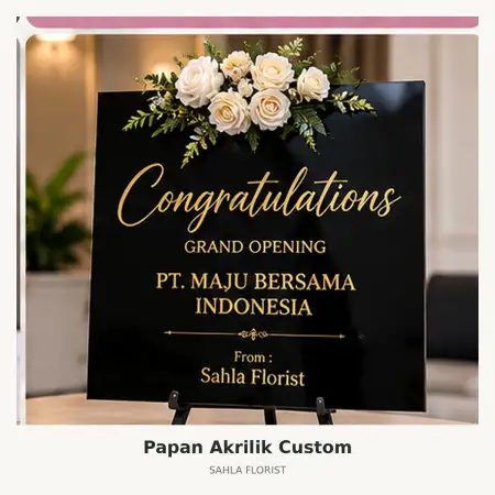 Papan Bunga Akrilik Sepatan